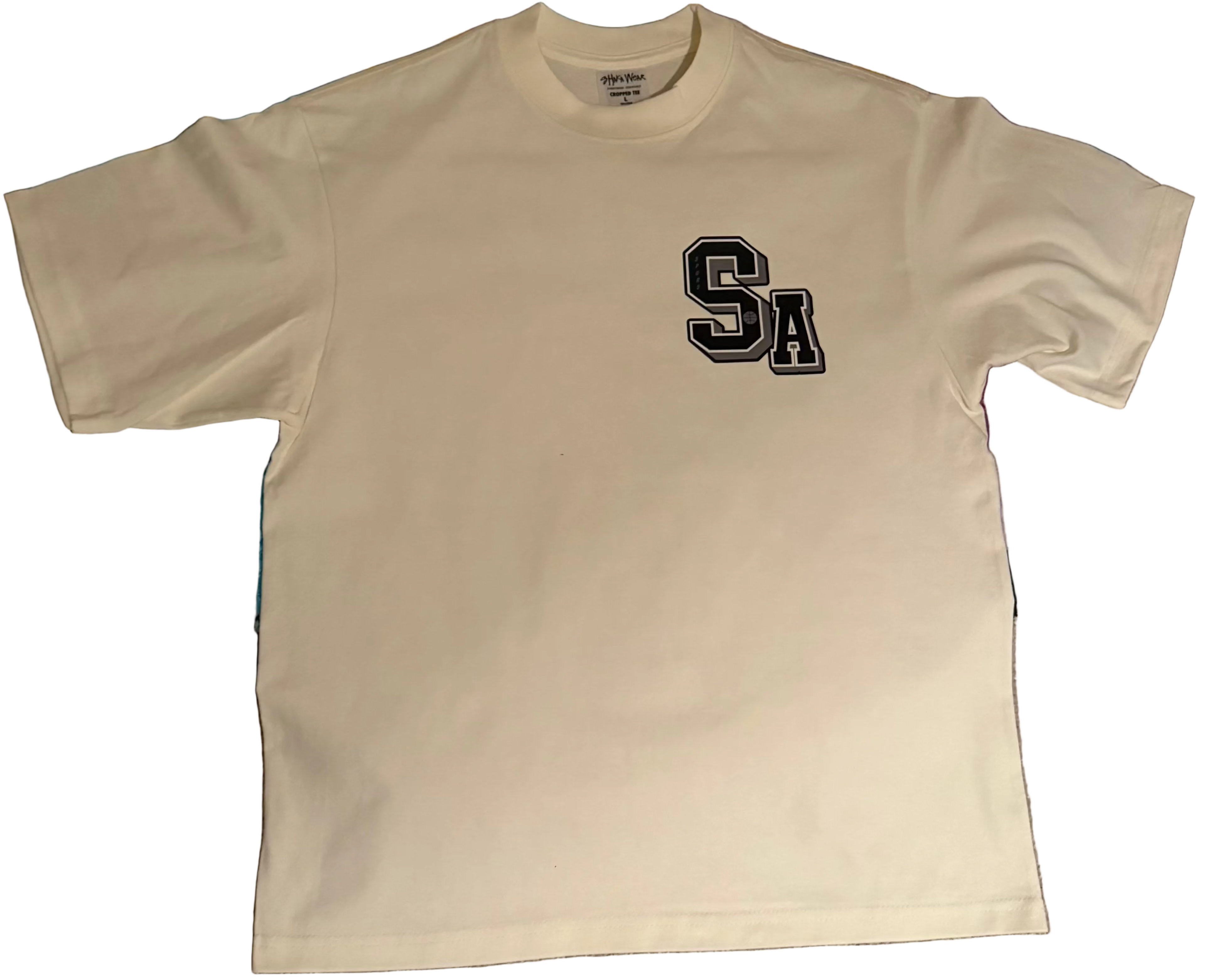 SPURS LETTERMAN OVERSIZED CROPPED T