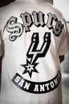 SPURS LETTERMAN OVERSIZED CROPPED T